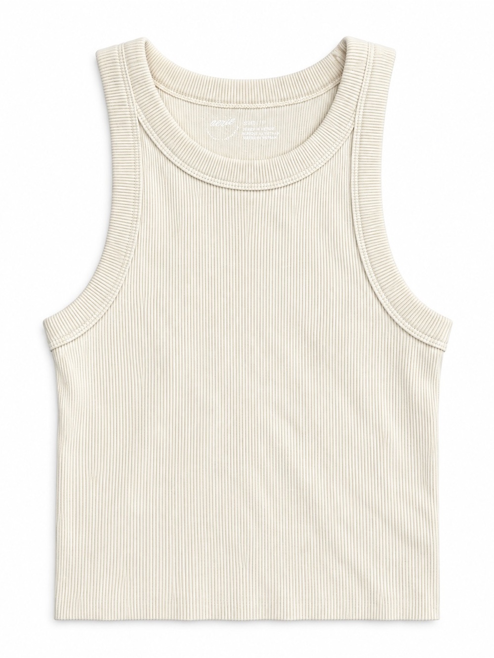aerie Kids Ribbed Tank Top - Light Cream